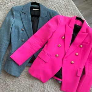 Like new! Stylish Pink and Blue Women's Blazers. Both fit like a size small.